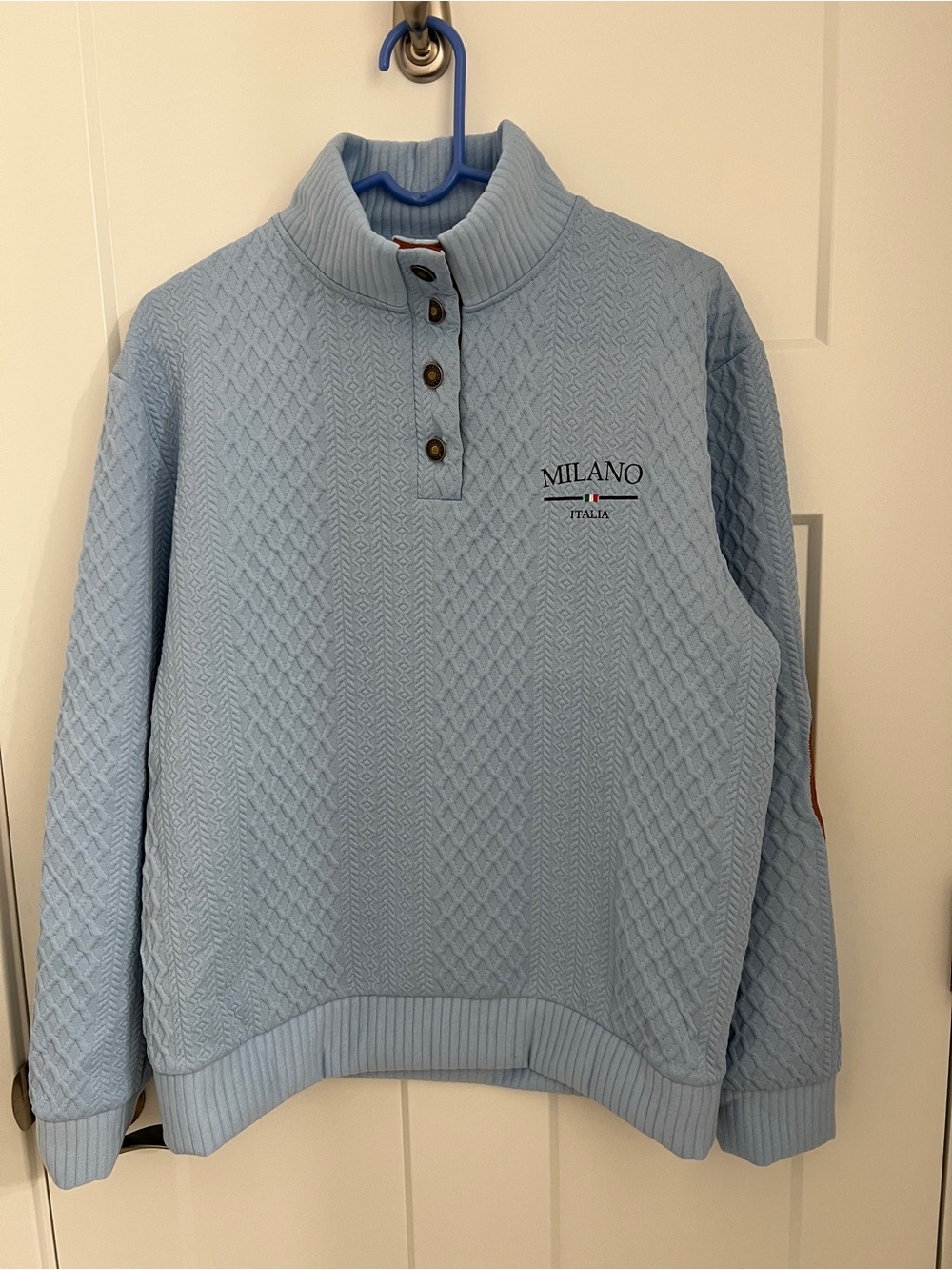 ON SALE!! Light Blue Quilted Men’s Pullover